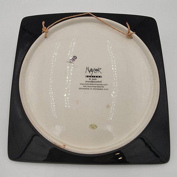 Handpainted Decorative Plate - 2005 - Artist = Naylor - Cat with 3 Birds - Picture 3 of 3